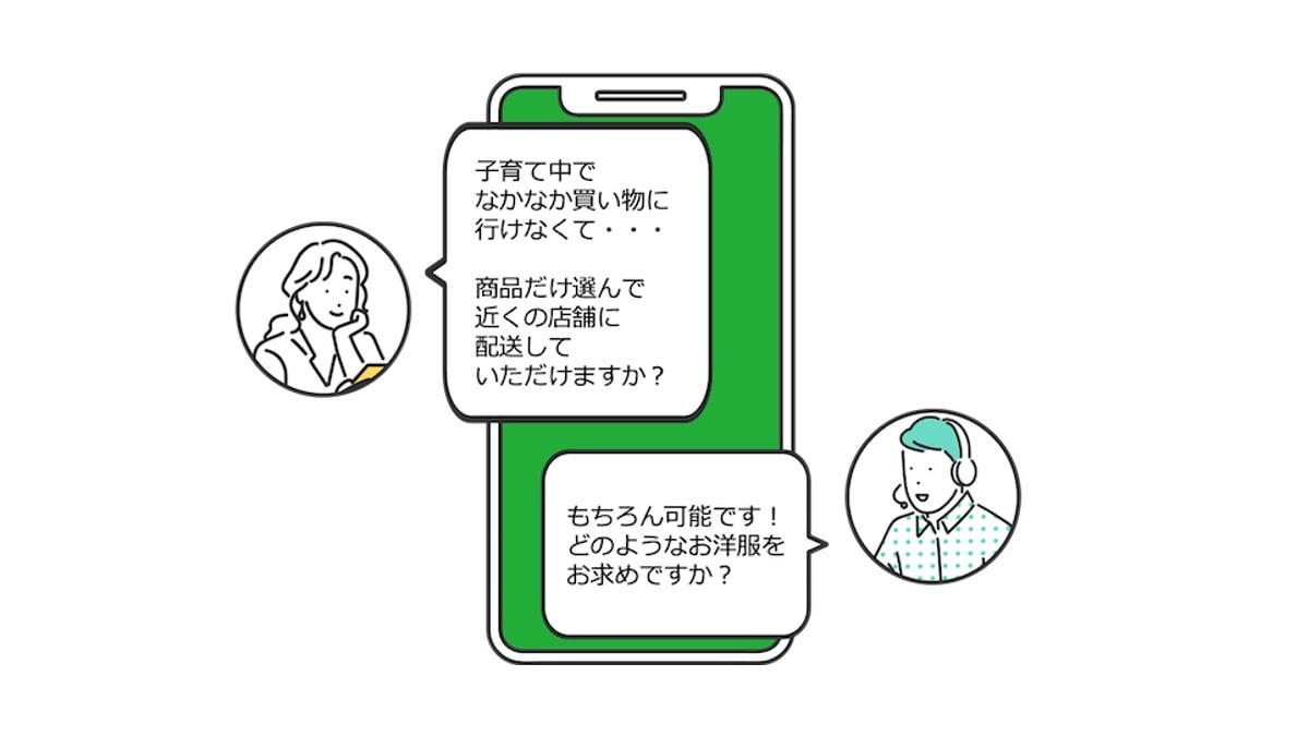 チャット機能を用いた実店舗のような接客